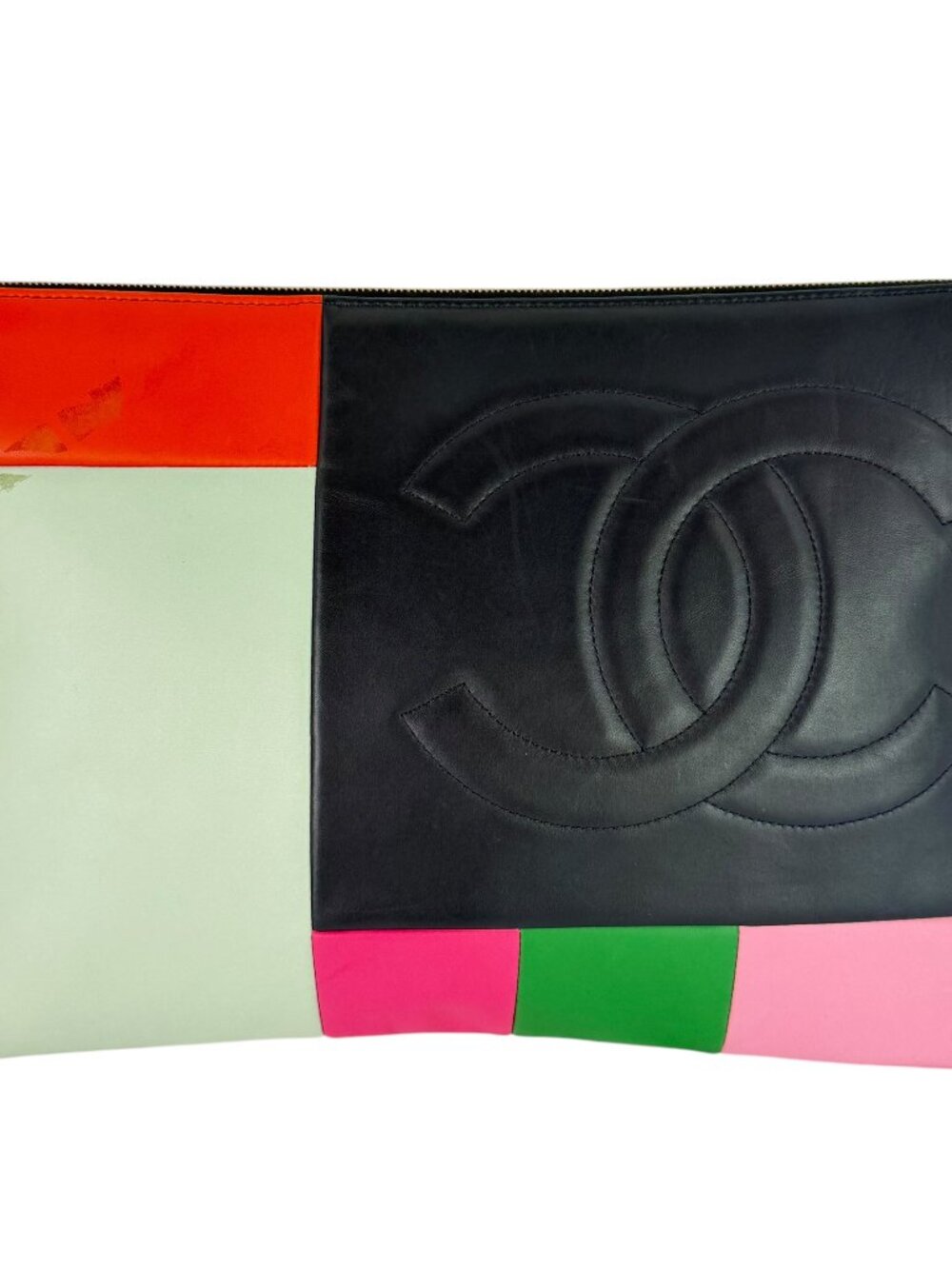 CHANEL Patchwork O Case Limited Edition 2015 Clutch Document Made in Italy